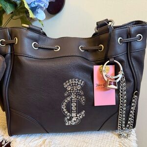 JUICY COUTURE JUICY CROWN TOTE - CHOCOLATE